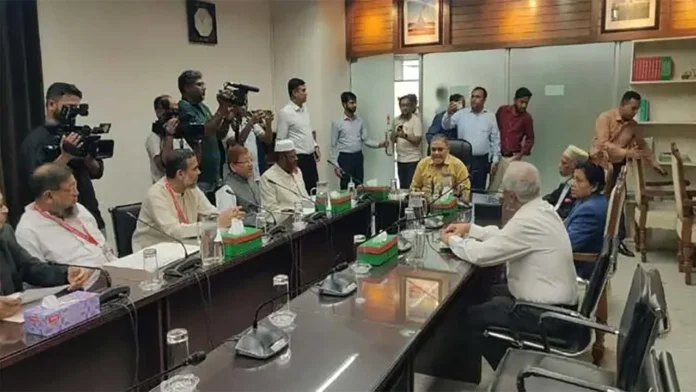 নির্বাচন কমিশনের সঙ্গে বৈঠকে জামায়াতে ইসলামী, নেতৃত্বে মিয়া গোলাম পরওয়ার