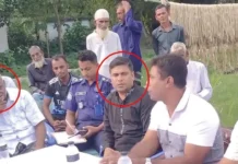 মাদারীপুরে বিট পুলিশিং সভায় হত্যা মামলার আসামির উপস্থিতি, তদন্তের আশ্বাস পুলিশের মাদারীপুরে বিট পুলিশিং সভায় হত্যা মামলার আসামির উপস্থিতি, তদন্তে পুলিশ