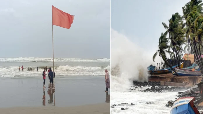 laguchap বঙ্গোপসাগরে লঘুচাপ, ৪ সমুদ্রবন্দরে ৩ নম্বর স্থানীয় সতর্ক সংকেত