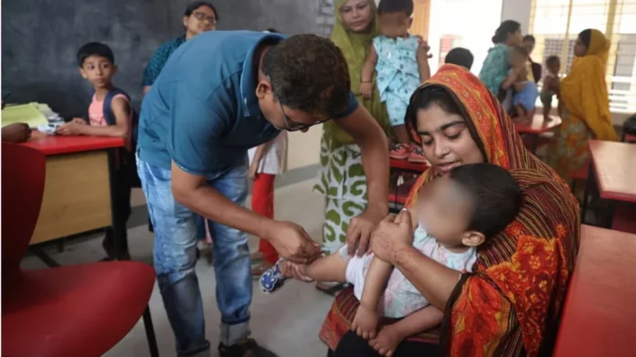 যেসব এলাকায় শিশু টিকা পায়নি, সেখানে বিশেষ হাম-রুবেলা টিকাদান