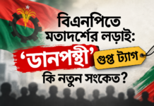 বিএনপিতে ‘ডানপন্থী’ গুপ্ত ট্যাগ: মতাদর্শের ভিন্নতা কি বিভাজনের অস্ত্র হচ্ছে? বিএনপিতে ‘ডানপন্থী’ গুপ্ত ট্যাগ: মতাদর্শের ভিন্নতা কি বিভাজনের অস্ত্র হচ্ছে?