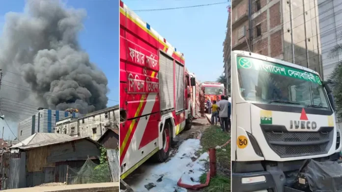 টঙ্গীতে ড্রাগ ইন্টারন্যাশনালের ওষুধ কারখানায় ভয়াবহ আগুন, আহত ২
